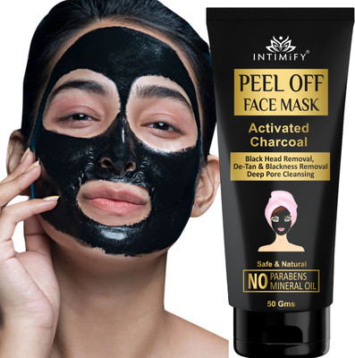 INTIMIFY Advanced Charcoal Peel Off Mask | Cleans Pores, Removes Blackheads & Tanning(50 g)