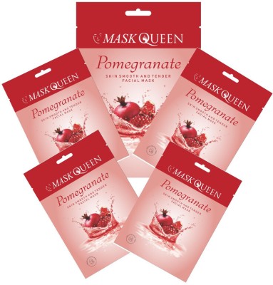 MASK QUEEN Beauty Facial Sheet Mask Pomegranate Pack Of 5(100 ml)