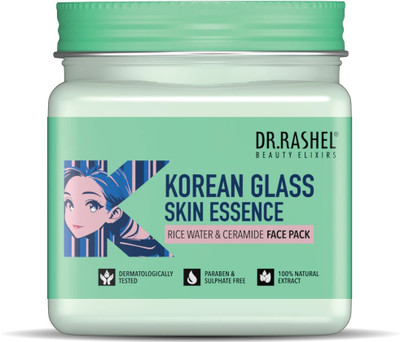 DR.RASHEL Korean Glass Skin Face Pack with Rice Water & Ceramide | Essence Infused(380 ml)