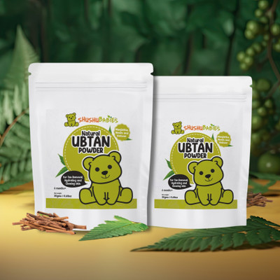 ShuShu Babies Natural Ubtan Powder for 0-3 Years Babies Skin |Paraben-free Body Scrub |Pack -2(40 g)