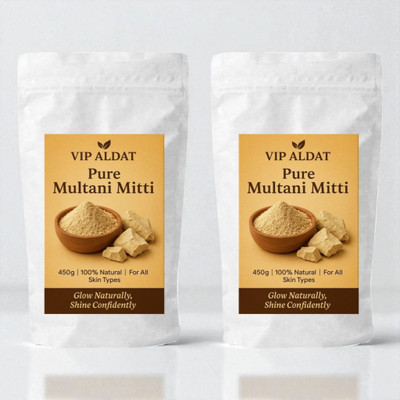 VIP ALDAT Multani Mitti Herbal Face Glow Powder (450 g × 2 = 900 g)(900 g)