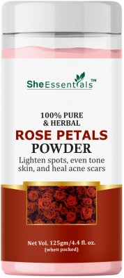 She Essentials Rose Petals Powder For Pigmentation Control & Glowing Even Skin Tone(125 g)