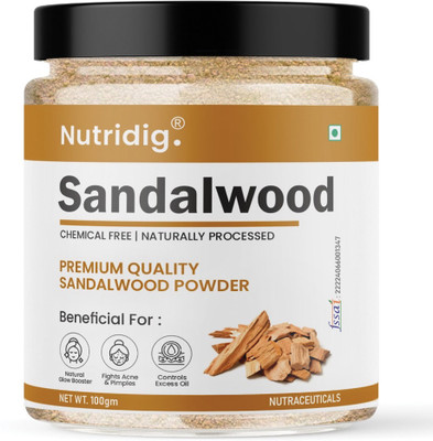NUTRIDIG Pure & Original Sandalwood Powder (Chandan) for Face pack & Skin Care(100 g)