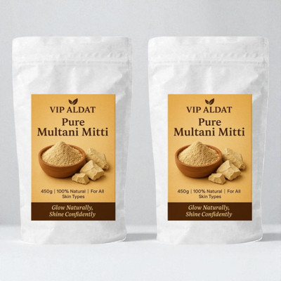 VIP ALDAT Multani Mitti Glow Herbal Skin Pack (450g × 2 = 900g)(900 g)