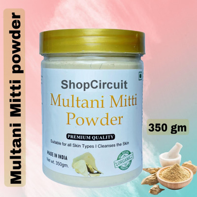 ShopCircuit Multani Mitti powder for Exfoliating, Soothing, Nourishing Smoothening Face Skin(350 g)