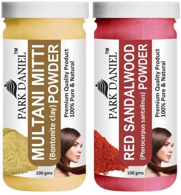 PARK DANIEL Premium Multani Mitti Powder & Red Sandalwood Powder Combo Pack of 2 Bottles of 100 gm (200 gm )(200 g)