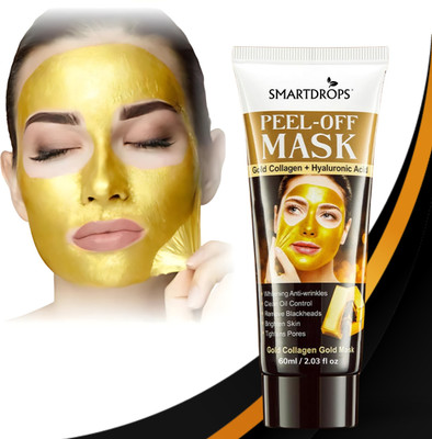 smartdrops Gold Peel Off Face Mask Enriched with Vitamin E, For Glow & Radiance(60 ml)