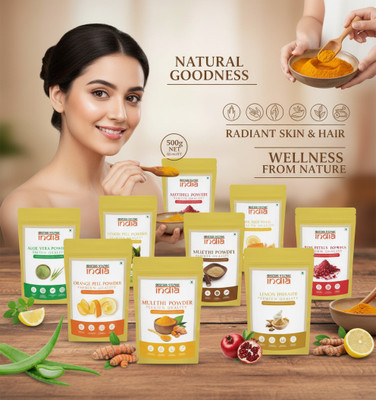 herb store india Natural Herbal Face Pack Combo of 10 Products - Face Pack Combo(500 g)