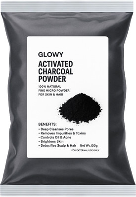 GLOWY Activated Charcoal Powder – Detox, Brighten & Purify Naturally(100 g)