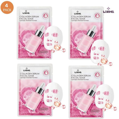 LORSHEL Collagen Face Mask Sheet for Skin Firmness and Elasticity Enhancement(100 ml)