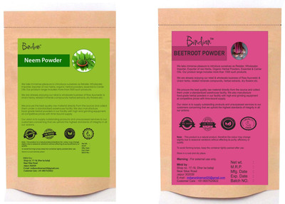 BIndian Neem Leaf Powder & for Glowing Skin Beetroot Powder Pack of 2(50 g)