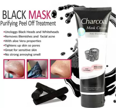 AFARAXIA Anti-Blackhead, Deep Cleansing, Purifying Charcoal Peel Off Face Mask(Pack of 1)(130 ml)