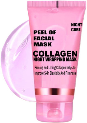 Oilanic Night Collagen Peel-Off Mask for Skin Elasticity Anti-Ageing Mask 100ml Pack 1(100 ml)
