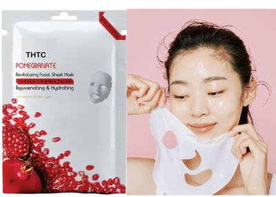 THTC Korean Pomegranate Face Sheet Mask With Serum(20 g)