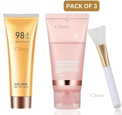 CHIWA Collagen Wrapping Night Mask | Golden Peel Off for Skin Tightening Glow(175 ml)