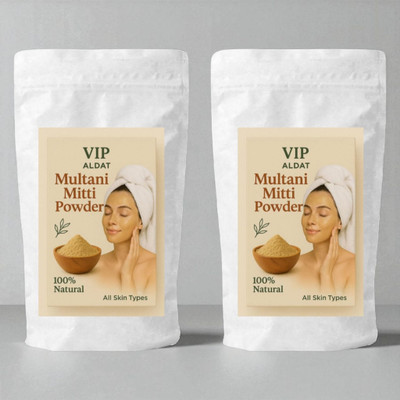 VIP ALDAT Pure Multani Mitti for Smooth & Glowing Complexion – Pack of 2 (2×400g)(800 g)