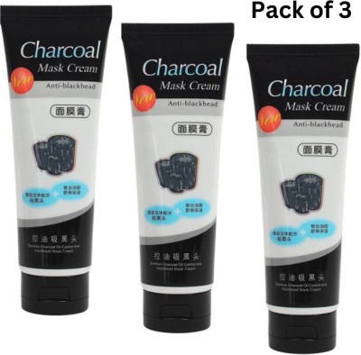 SIYDHA Charcoal Face Mask For Blackheads Remover , Deep Skin Purifying Cleansing 3PC(390 g)