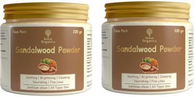 Indus Organics Sandalwood powder (Pack of 2 - 220g each)(440 g)