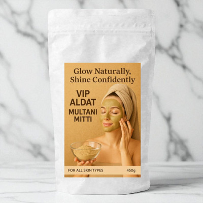 VIP ALDAT Multani Mitti Opulent Pearl Glow Golden Herbal Skin Renewal Experience(450 g)