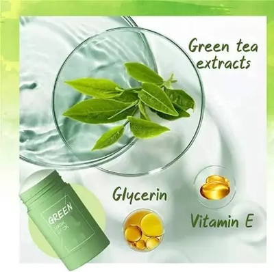 Arcanuy Green Tea Mask Stick Blackhead Remover Face Shaping Mask(40 g)