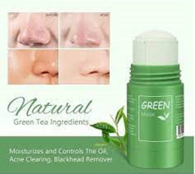 Luipui green tea pack purifying mud stick for anti acne pimples(40 g)