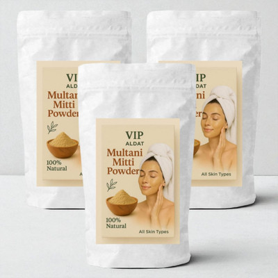 VIP ALDAT Multani Mitti Pure Herbal Bright Skin Glow Formula For Healthy Radiance(450 g)