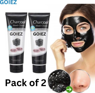 GOIEZ Charcoal Face Mask For Men And Women - Acne Control (Pack of 2 ) 260gm(130 g)