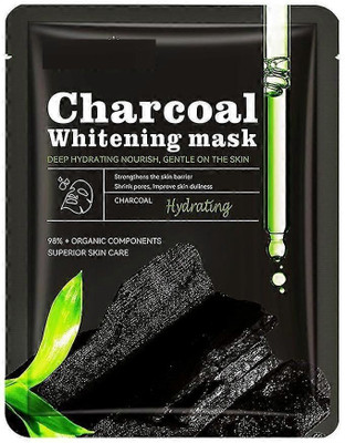 VRINDAVANESVARI Vitamin C Face Mask Nourishing Charcoal whitening Mask Charcoal Whitening(25 g)