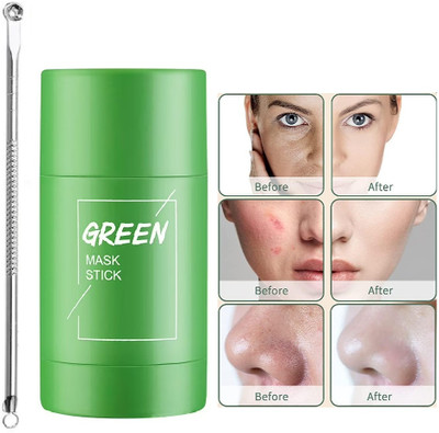 EVERERIN Deep Cleansing Combo Of Green Tea Clay Mask & Blackhead Remover Tool(40 g)