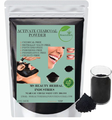 Beautoherb pure Natural Charcoal Powder for face pack glow skin(400 g)