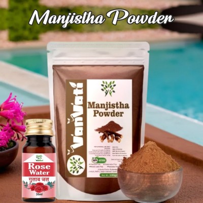 Vanvati Manjistha Powder 100g Pure & Natual Beauty Face And Skin Care Powder Rose Water(100 g)