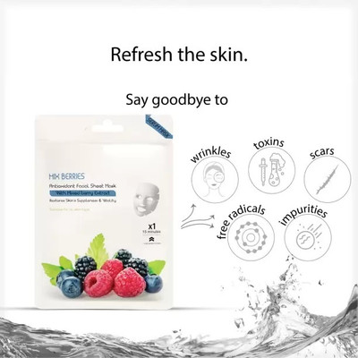 EVERERIN Berries Facial Sheet Mask with serum for all skin types(20 g)