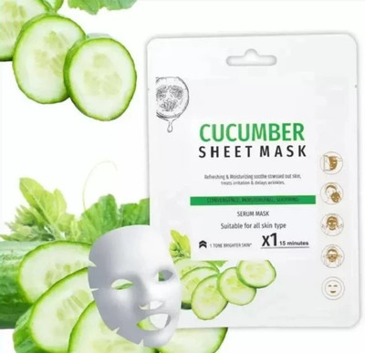 GABBU Korean Skin Care For All Skin Types Cucumber Sheet Mask(20 g)