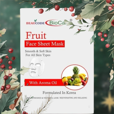 BEAUCODE BioCare Fruit Face Sheet Mask For Blush & Glow(25 ml)