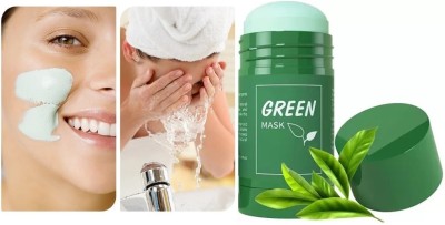 THTC Pure Green Tea Purifying Clay Stick Mask Anti Acne Cleaning Solid Mask(40 g)