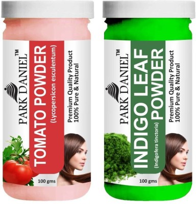 PARK DANIEL Natural Tomato Powder & Indigo Leaf Powder Combo Pack of 2 Jars of 100 gms(200 gms)(200 g)