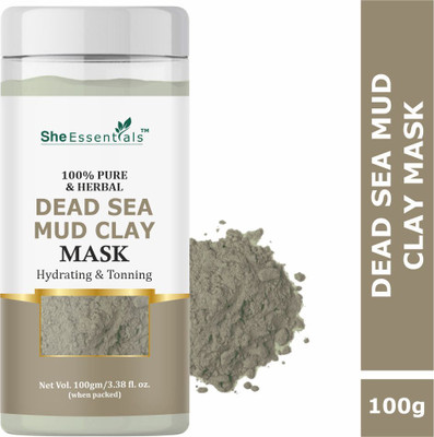 She Essentials Dead Sea Mud Powder for Face Pack, Body & Hair Dead Sea Mud Mask for Face(100 g)