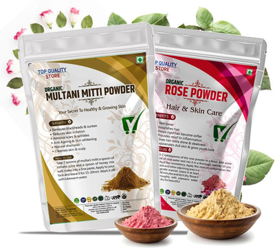 Top Quality Store Rose & Multani Mitti Powder For Anti Ageing & Skin Hydration Face Pack(200 g)