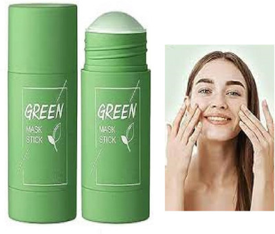 Luipui green tea mud form ideal for man and woman for face glow pack of 1(40 g)