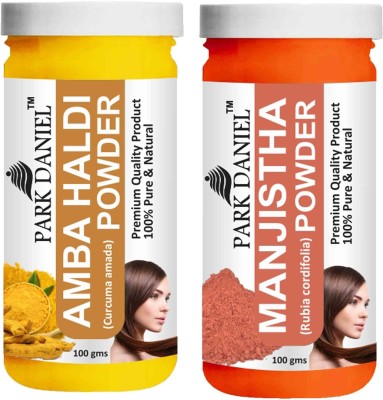 PARK DANIEL Premium Amba Haldi Powder & Manjistha Leaf Powder Combo Pack of 2 Bottles of 100 gm (200 gm )(200 g)