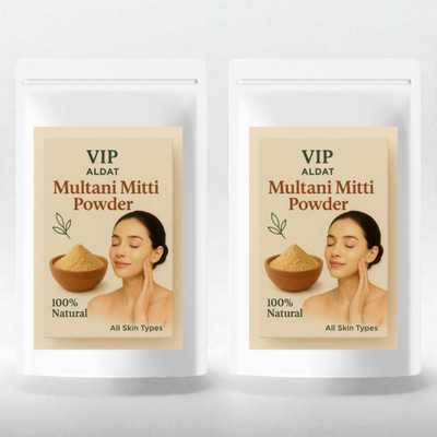 VIP ALDAT Multani Mitti Glow Diamond Luxe Herbal Skin Detox & Bright Glow Pack 2 (2×450g)(900 g)