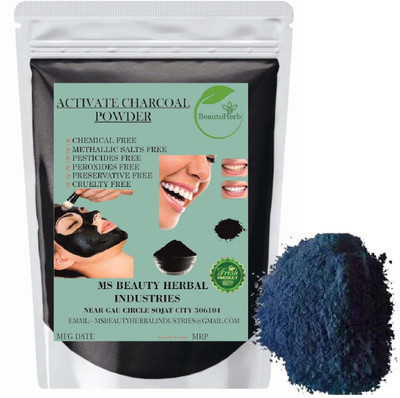 Beautoherb Glow Charcoal Powder for face pack new face(400 g)