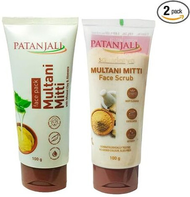 PATANJALI Multani Pack 100gm + Mutani scrub 100gm(200 g)