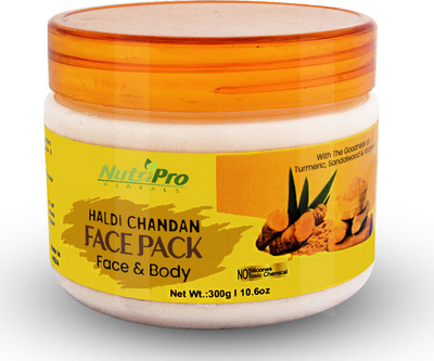 NutriPro HaldiChandan Face Pack, Unveil Natural Radiance, Brighten, Soothe, and Nourish(300 g)