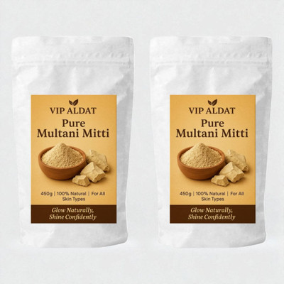 VIP ALDAT Multani Mitti Herbal Glow Bright Care (450 g × 2 = 900 g)(900 g)