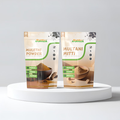 Murlidhar Natural Mulethi Powder & Multani Mitti Face Pack Combo for Glowing Skin(200 g)