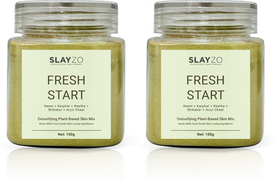Slayzo Fresh Start Herbal Skin Powder For Skin Detoxification 100g Each (Pack of 2)200(200 g)