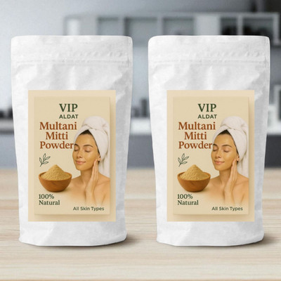 VIP ALDAT Pure Herbal Multani Mitti with Aloe and Chandan for Everyday Skin Nourishment(450 g)