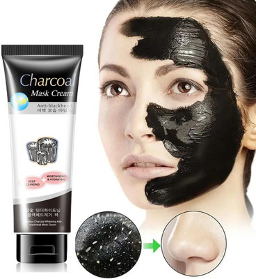 BLUEMERMAID Black Charcoal Peel Off Face Mask for Deep Cleansing and Blackhead Removal(130 g)