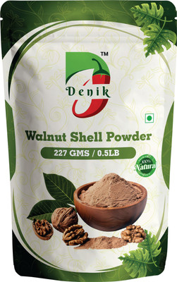 Denik Walnut Shell Powder | Pure Herbal Exfoliant | Deep Cleansing, Face Scrub(227 g)